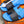 HM IZMIR SANDAL COBALT AND BLACK LAMBSKIN