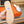 HM IZMIR SANDAL WHITE AND TANGERINE CALFSKIN