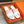 HM IZMIR SANDAL WHITE AND TANGERINE CALFSKIN