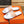 HM IZMIR SANDAL WHITE AND TANGERINE CALFSKIN
