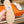 HM ORAN SANDAL WHITE AND TANGERINE LAMBSKIN