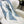 MISS DIOR ALLOVER SHAWL 140 CM IN POWDER BLUE MIX WHITE SILK CASHMERE 411630