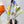 HM 26s Double-sided Scarf 90 White Multicolor Twill Silk 150375