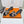 HM Oasis Sandals with Rhinestone Black Orange Cowhide 625268