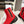 CD Ankle Boots Bright Red Elastic Fabric
