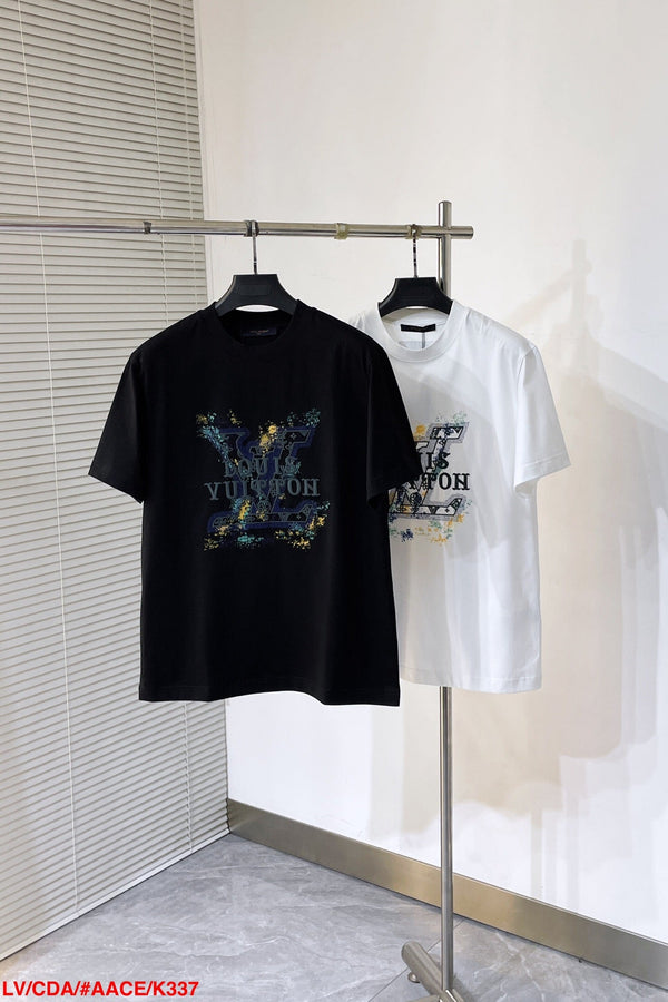LV T-SHIRT WHITE MIX COLORFUL COTTON 239605