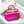 HM 25s Mini Kelly 19cm Deep Magenta Embossed Crocodile Gold Hardware