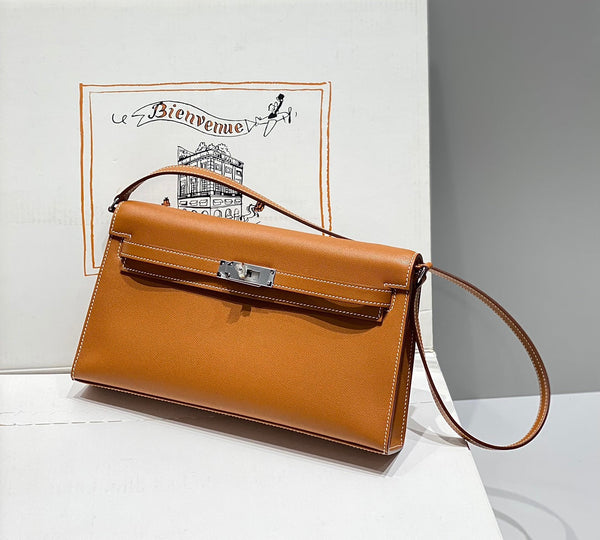 HM Kelly Elan 27cm Gold Leather Shw