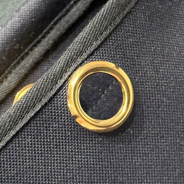HM Mini Herbag Gold Buckle 20 Black Canvas and Hunter Cowhide 243310
