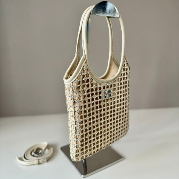 MiuMiu small diamond bag 20cm leather