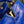 CAPUCINES MINI 21 COBALT BLUE CROCODILE EMBOSSED CALFSKIN GOLD HARDWARE