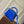 CAPUCINES MINI 21 COBALT BLUE CROCODILE EMBOSSED CALFSKIN GOLD HARDWARE