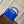 CAPUCINES MINI 21 COBALT BLUE CROCODILE EMBOSSED CALFSKIN GOLD HARDWARE