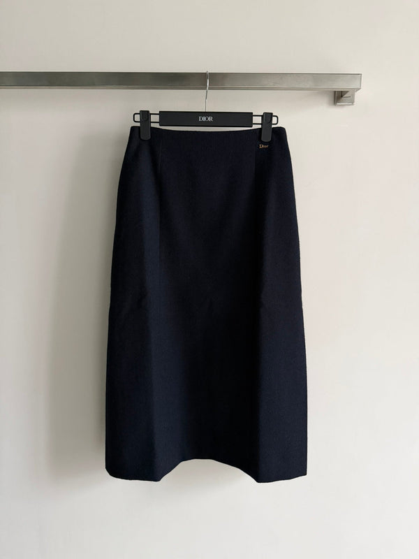 CD 26s Midi Skirt Navy Blue Cotton 352887