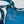 LE CAGOLE SMALL SHOULDER BAG 26 WITH RHINESTONES IN DODPER BLUE CROCODILE EMBOSSED CALFSKIN