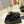 SL LOGO FLAT SANDALS BLACK POLISHED CALFSKIN