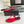 SL Silk Bow T-Strap Flat Sandals Red Leather