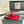 SL CRYSTAL T-STRAP FLAT SANDAL RED SATIN