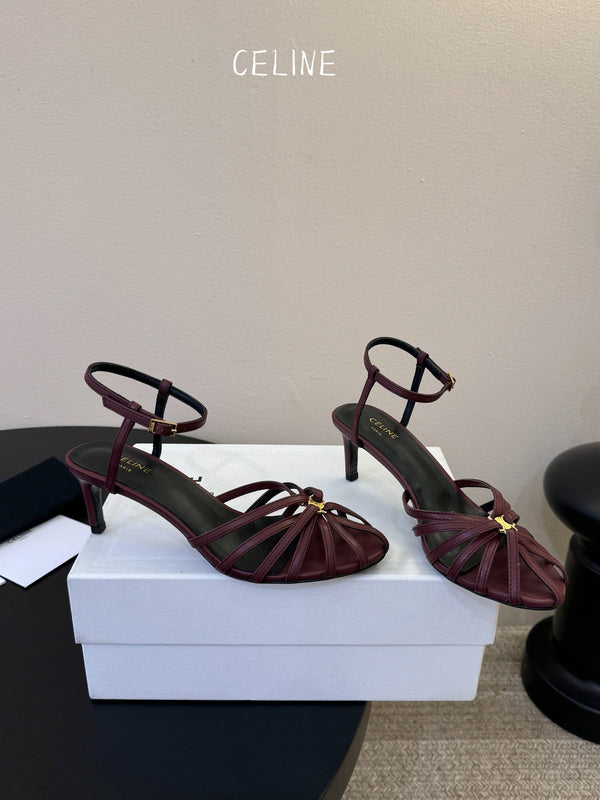 CL Triomphe Sandal 6.5cm Coffee Lambskin 835891