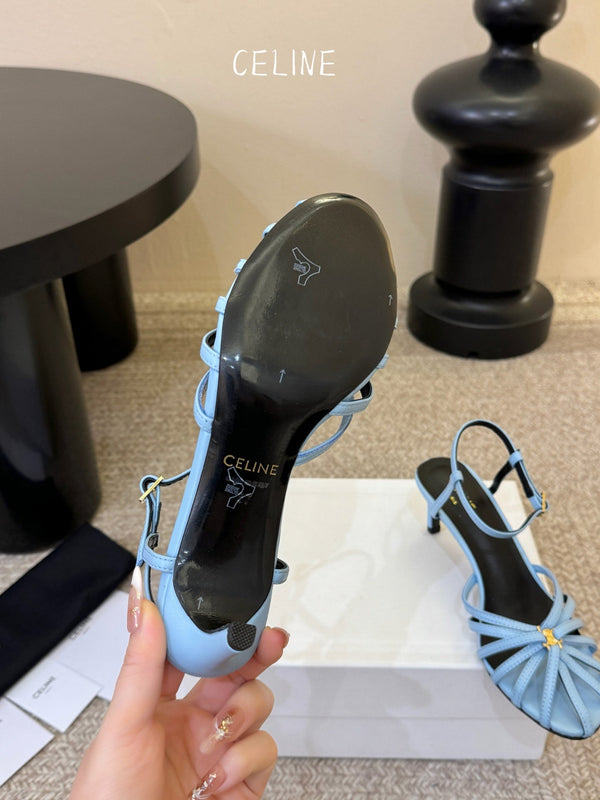 CL Triomphe Sandal 6.5cm Light Blue Lambskin 835894