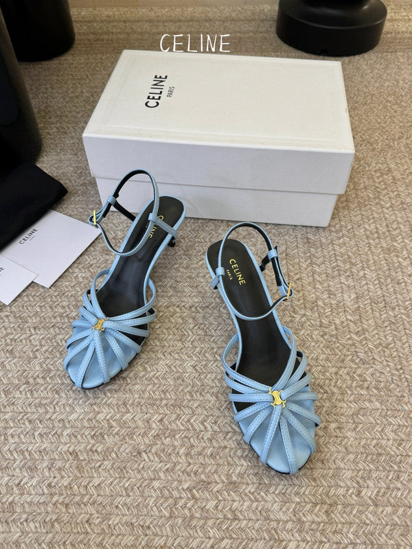 CL Triomphe Sandal 6.5cm Light Blue Lambskin 835894