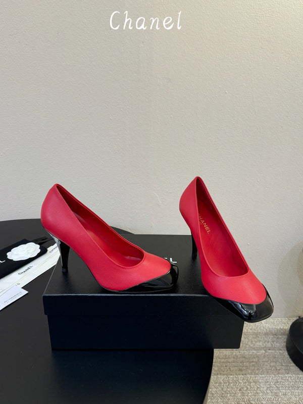 CC 26s Square Toe Pump Red Sheepskin 835679