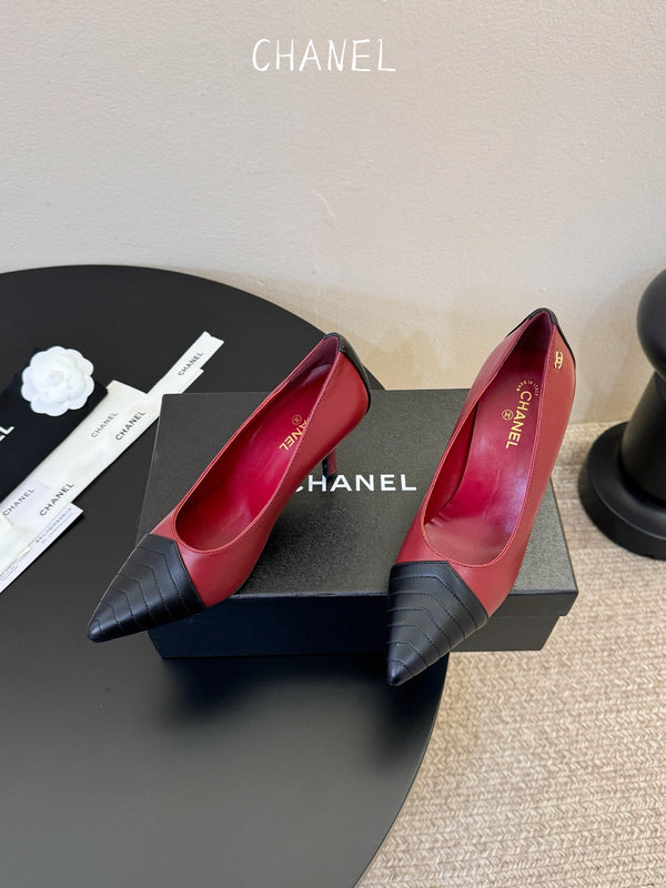 CC 26ss Pump Black Burgundy Lambskin 835699