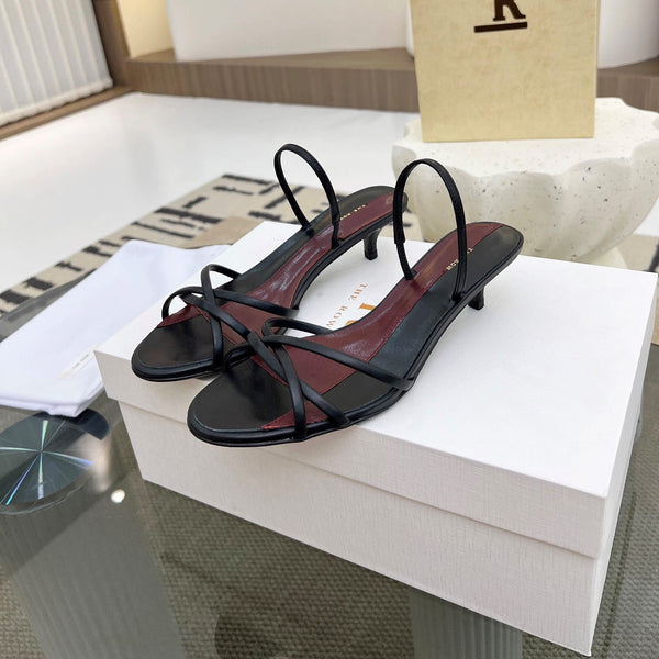 TR 26s Strappy Sandals Black Burgundy Lambskin 997830