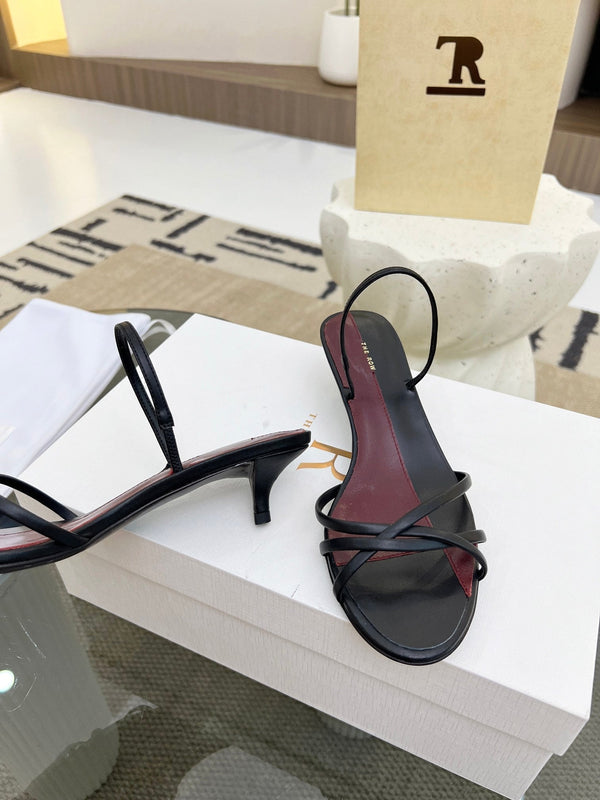 TR 26s Strappy Sandals Black Burgundy Lambskin 997830
