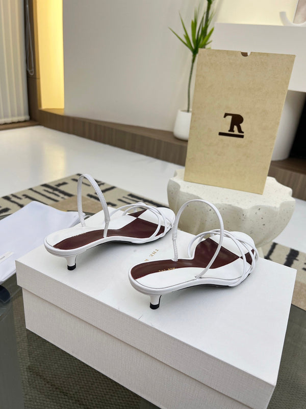 TR 26s Strappy Sandals White Burgundy Lambskin 997831