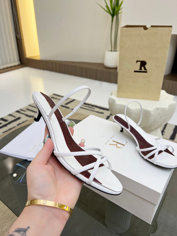 TR 26s Strappy Sandals White Burgundy Lambskin 997831