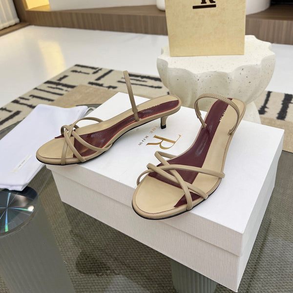 TR 26s Strappy Sandals Beige Burgundy Lambskin 997832