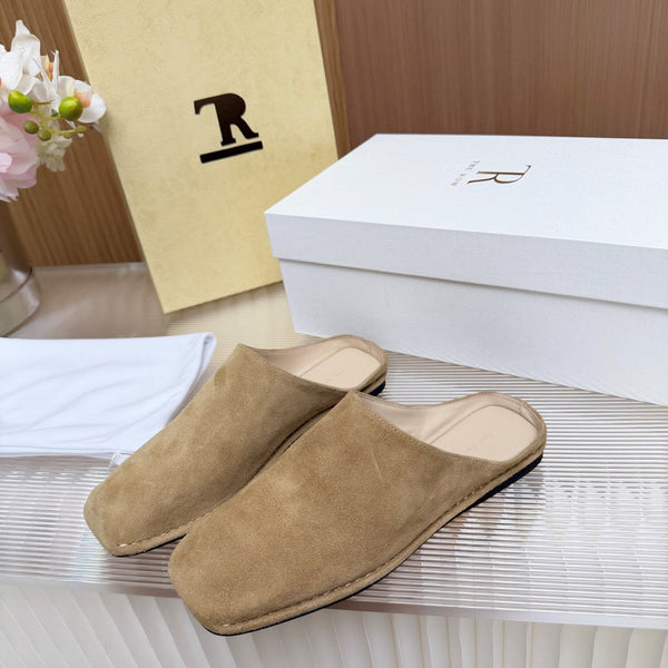 The Row Piper Slide Khahi Suede 707518