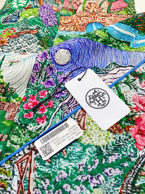 Eleftheria Scarf 90 CM In Colorful Silk Twill  193836