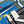 Couvertures Et Tenues De Jour Double Face Scarf 90 CM In Blue Mix Black Colorful Silk 190031
