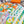 Le Reve De Julia Scarf 90 CM In Orange Colorful Silk Twill 198577