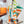 Le Reve De Julia Scarf 90 CM In Orange Colorful Silk Twill 198577
