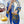Astrologie Forever Scarf 135 CM In Blue Colorful Cashmere And Silk 223626