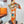 Haute Parure Scarf 90 CM In Orange Colorful Silk Twill 239534