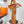 Zouaves Et Dragons Bandana Shawl 90 CM In Orange Colorful Silk Twill 262788