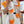 Legende Brodee Scarf 90 CM In Orange Colorful Silk Twill 300423