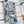 Cosmic Horse Set rectangle Scarf 180 CM In Blue Colorful Cashmere And Silk 308063