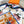 Palonniers scarf 90 CM In Black Colorful Silk Twill 321909