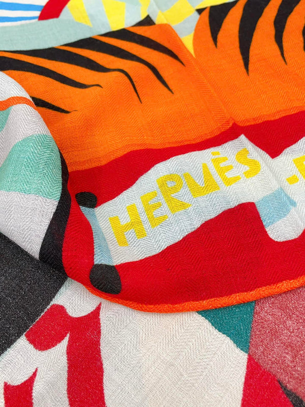 Parade en Fanfare Scarf 140 CM Colorful Cashmere And Silk 325967
