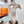 Complication Equestre Scarf 90 CM In White Orange Coloful Silk Twill 345897