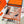 Grand Theatre Nouveau Scarf 135 CM In Orange Colorful Cashmere And Silk 362248