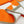 Diamond Shaped Scarf 186 CM In Orange Mix White Cashmere 373671