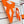Diamond Shaped Scarf 186 CM In Orange Mix White Cashmere 373671