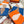 Diamond Shaped Scarf 186 CM In Orange Mix White Cashmere 373671