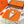 Diamond Shaped Scarf 186 CM In Orange Mix White Cashmere 373671